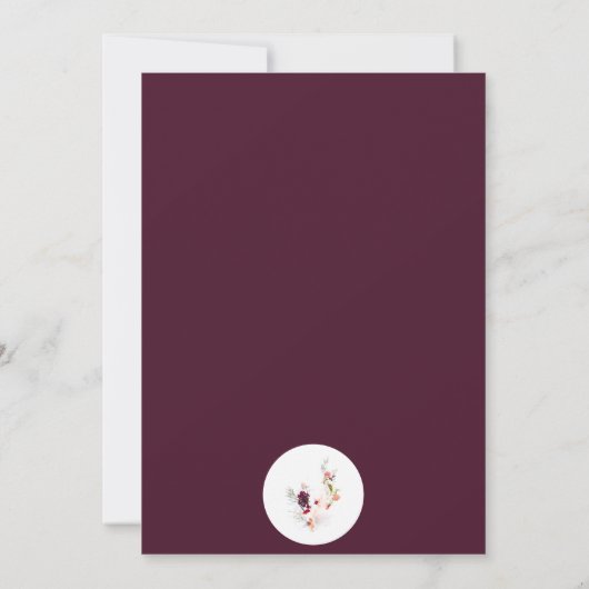 ELEGANT GROEN, SINAASAPPEL, ROOD & WIJN BABY SHOWE KAART (Achterkant)