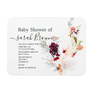 ELEGANT GROEN, SINAASAPPEL, ROOD & WIJN BABY SHOWE MAGNEET
