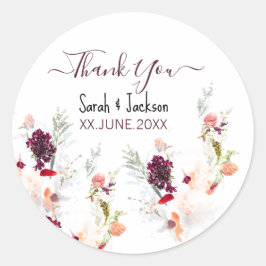 ELEGANT GROEN, SINAASAPPEL, ROOD & WIJN BABY SHOWE RONDE STICKER