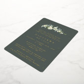 Elegant Groen Snowberry+Eucalyptus Vrijgezellenfee Folie Uitnodiging (Gedraaid)