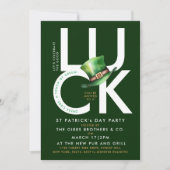 Elegant Groen St Patrick Leprechaun Pet Party Kaart (Voorkant)