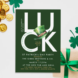 Elegant Groen St Patrick Leprechaun Pet Party Kaart