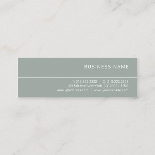 Elegant groen stijlvol design, luxe Professional Mini Visitekaartje (Achterkant)