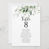 Elegant groen tafelnummer zitkaart kaarten (Achterkant)