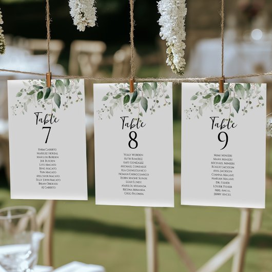 Elegant groen tafelnummer zitkaart kaarten