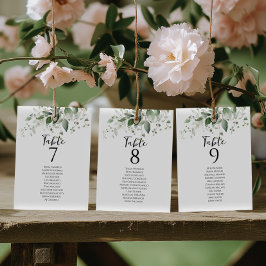 Elegant groen tafelnummer zitkaart kaarten