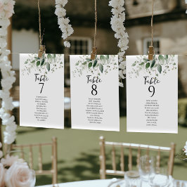 Elegant groen tafelnummer zitkaart kaarten