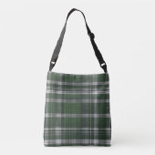 Elegant groen tartan crossbody tas (Achterkant)