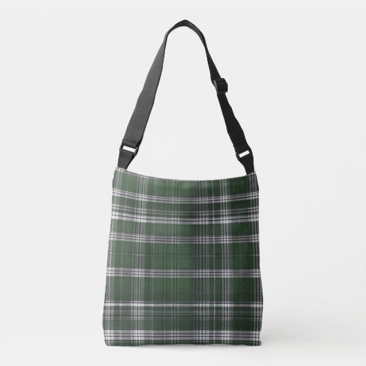 Elegant groen tartan crossbody tas (Voorkant)