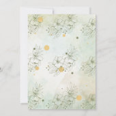 elegant groen Thanksgiving Rustiek diner Kaart (Achterkant)