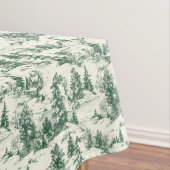 Elegant groen toilet Frans land Kerstmis Tafelkleed (Voorbeeld)