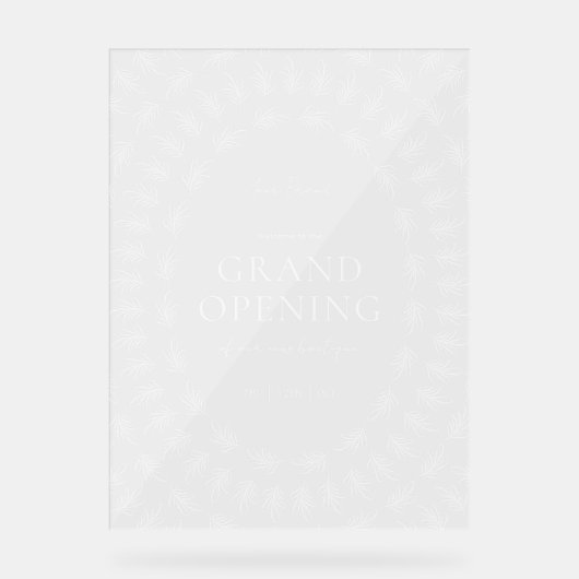 Elegant groen Transparant Acryl Business Sign Acryl Bord (Voorkant)