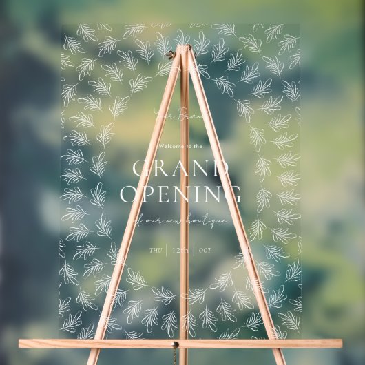 Elegant groen Transparant Acryl Business Sign Acryl Bord (Neutraal)