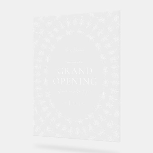 Elegant groen Transparant Acryl Business Sign Acryl Bord (Hoek)