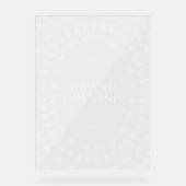 Elegant groen Transparant Acryl Business Sign Bord (Voorkant)