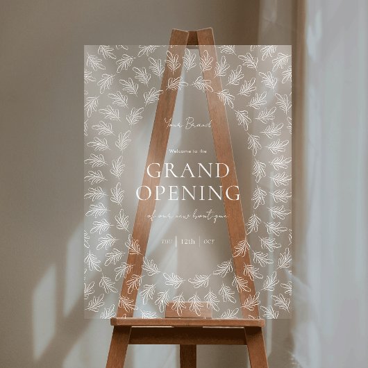 Elegant groen Transparant Acryl Business Sign Bord