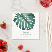 Elegant groen tropisch blad Baby shower Servet (Insitu)