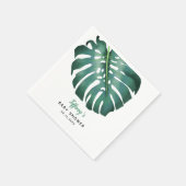 Elegant groen tropisch blad Baby shower Servet (Hoek)
