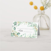 Elegant groen Trouwtafel Place Card Plaatskaartje (Voorkant)