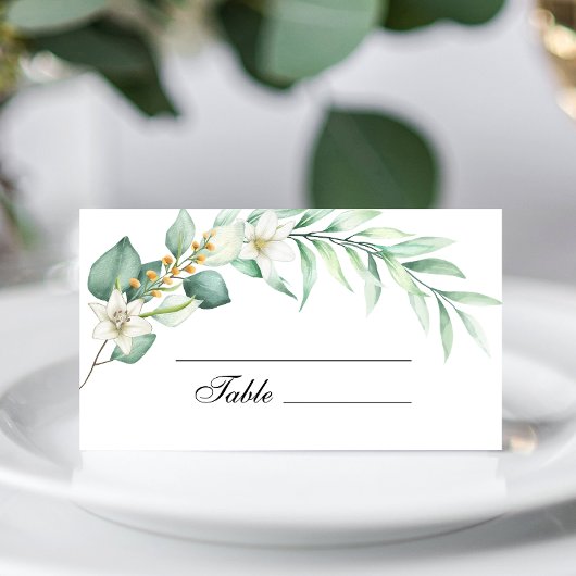 Elegant groen Trouwtafel Place Card Plaatskaartje