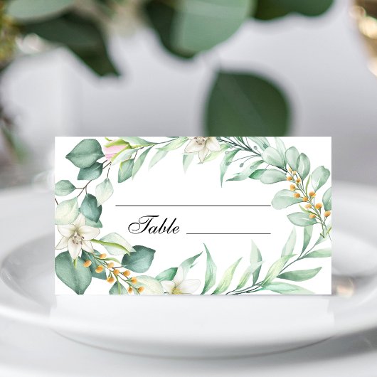 Elegant groen Trouwtafel Place Card Plaatskaartje
