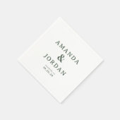 Elegant groen typografisch servet (Hoek)