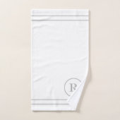 Elegant Groen Uniek Monogram van het hedendaagse S Bad Handdoek (Handdoek)