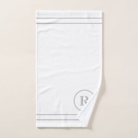 Elegant Groen Uniek Monogram van het hedendaagse S Bad Handdoek (Handdoek)