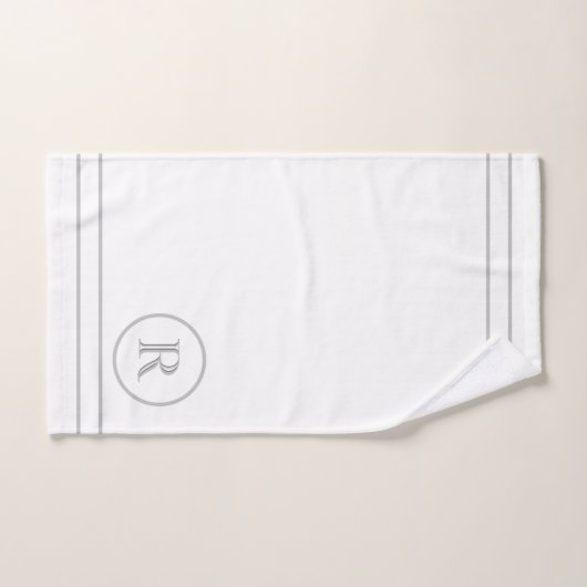 Elegant Groen Uniek Monogram van het hedendaagse S Bad Handdoek (Handdoek)