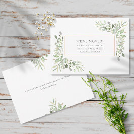 Elegant groen verhuizen aankondiging