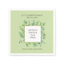 Elegant groen verjaardagsfeest gepersonaliseerd