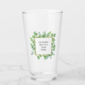 Elegant groen verjaardagsfeest  glas (Voorkant)