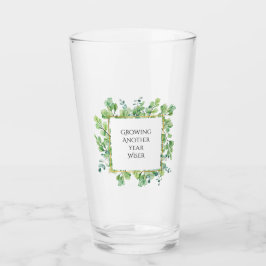 Elegant groen verjaardagsfeest glas