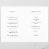 Elegant Groen Viering van Life Memorial Programma Flyer (Achterkant)