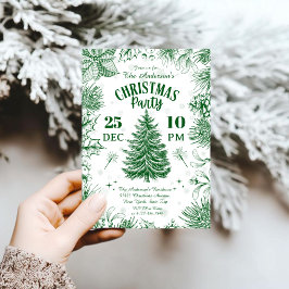 Elegant groen vintage kerstfeest kaart