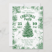 Elegant groen vintage kerstfeest kaart (Voorkant)