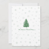 Elegant groen vintage kerstfeest kaart (Achterkant)