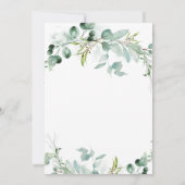 Elegant groen | VRIJGEZELLENFEEST Kaart (Achterkant)