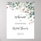 Elegant groen vrijgezellenfeest welkomstbord poster (Voorkant)