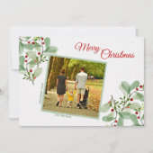 Elegant groen Vrolijk kerstvakantie Kaart (Voorkant)