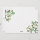 Elegant groen Vrolijk kerstvakantie Kaart (Achterkant)