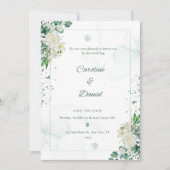 Elegant Groen Water Splash Bruiloft Uitnodiging Ka (Voorkant)