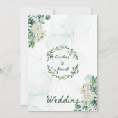 Elegant Groen Water Splash Bruiloft Uitnodiging Ka (Achterkant)