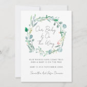 Elegant groen Waterverf Aankondiging (Voorkant)