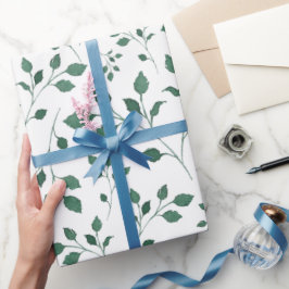 Elegant groen Waterverf bladerpatroon Cadeaupapier