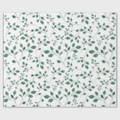 Elegant groen Waterverf bladerpatroon Cadeaupapier (Vlak)