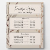 Elegant groen Waterverf Modern roze blush Fotoplaat (Voorkant)