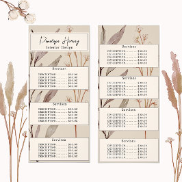 Elegant groen Waterverf Modern roze blush Reclamekaart