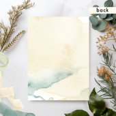 Elegant Groen Waterverf repetitie diner Kaart