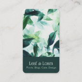 Elegant groen Waterverf verlaat botanische Visitekaartje (Voorkant)